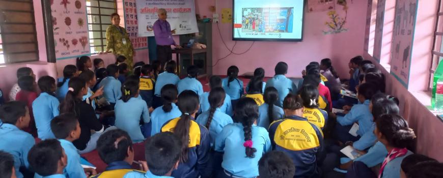 बालविवाह तथा मानव बेचबिखन न्यूनीकरणका लागि विद्यार्थीलाई प्रशिक्षण