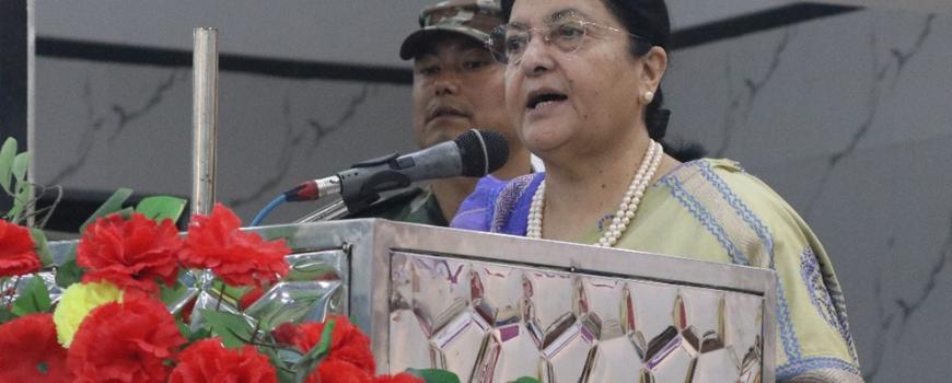  पूर्वराष्ट्रपति विद्या भण्डारीको कार्यक्रममा नजान कार्यकर्तालाई निर्देशन 