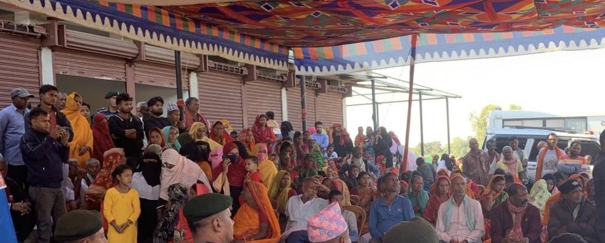 सशस्त्र प्रहरी बलले सुनसरीमा आयोजना गरेको स्वास्थ्य शिविरमा सर्वसाधारणको घुंइचो 