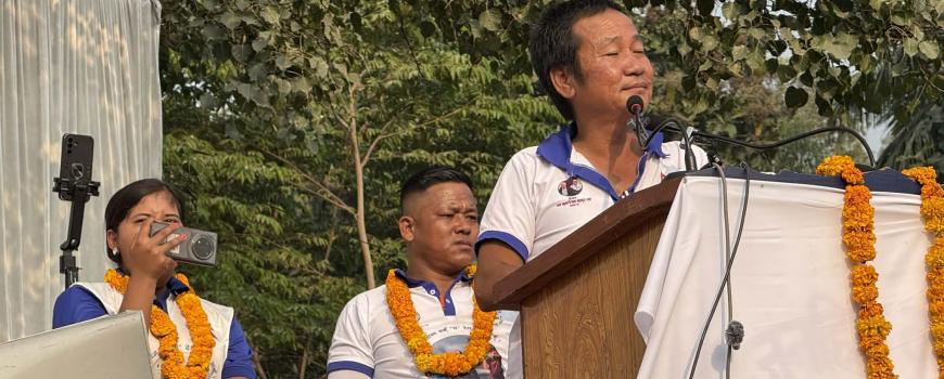 कुलमानको पार्टीसँग गठबन्धन गरेर चुनाव लड्ने कुनै सम्भावना छैन : हर्क साम्पाङ