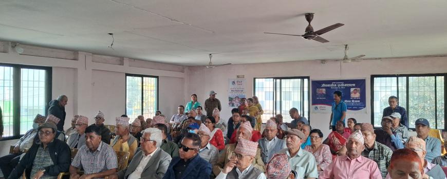 माेरङ ४ मा बौद्धिक वर्ग सम्मिलित जीवन घिमिरे जिताऊँ अभियानले काम थाल्यो